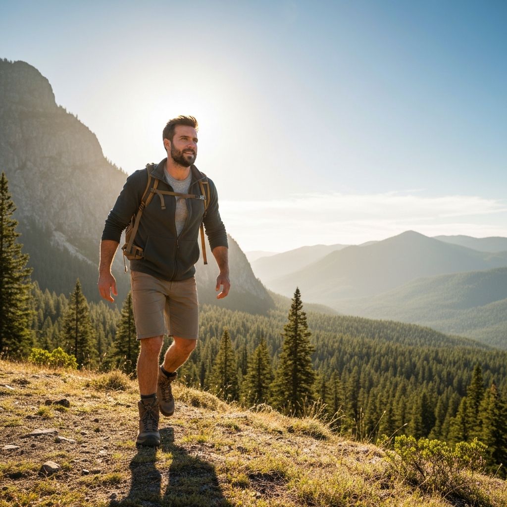 Active man enjoying outdoor lifestyle